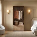 Velmor Ribbed Double Wardrobe with Drawers Oak - Image 3