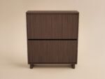 Velmor Slim Ribbed Shoe Cabinet with 2 Flip Drawers - Image 6