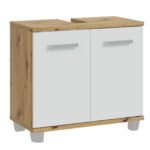 Veris 5 Piece Bathroom Set Artisan Oak & Light Grey Doors