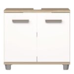 Veris 5 Piece Bathroom Set Sonoma Oak & White High Gloss