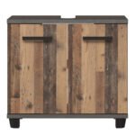 Veris 5 Piece Bathroom Set Walnut & Dark Grey