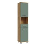Veris Tall Narrow Bathroom Cupboard with 2 Doors & 1 Drawer