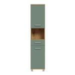 Veris Tall Narrow Bathroom Cupboard with 2 Doors & 1 Drawer