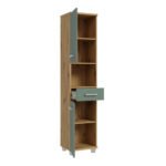 Veris Tall Narrow Bathroom Cupboard with 2 Doors & 1 Drawer