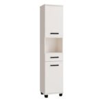 Veris Tall Narrow Bathroom Cupboard with 2 Doors & 1 Drawer