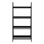 Wally Bookcase with 4 Shelves in Black