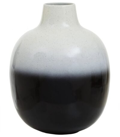 Westray Large Black and White Ombre Vase