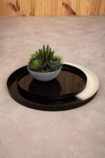 Westray Set of 2 Black and White Ombre Trays