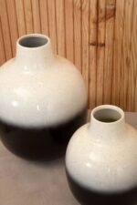Westray Small Black and White Ombre Vase