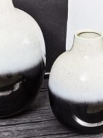 Westray Small Black and White Ombre Vase
