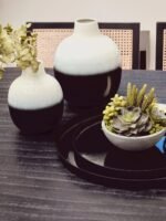 Westray Small Black and White Ombre Vase