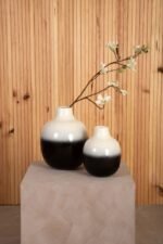Westray Small Black and White Ombre Vase