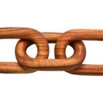 Whalsay Brown Wood 3 Link Chain Decor