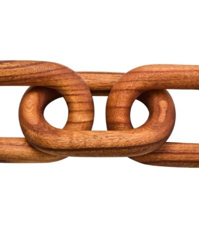 Whalsay Brown Wood 3 Link Chain Decor