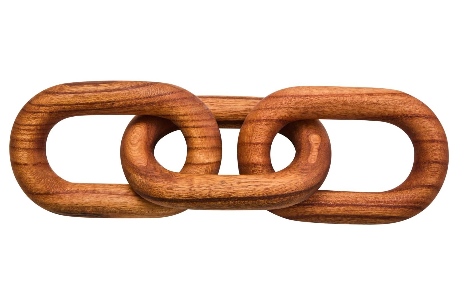 Whalsay Brown Wood 3 Link Chain Decor Whalsay Brown Wood 3 Link Chain Decor