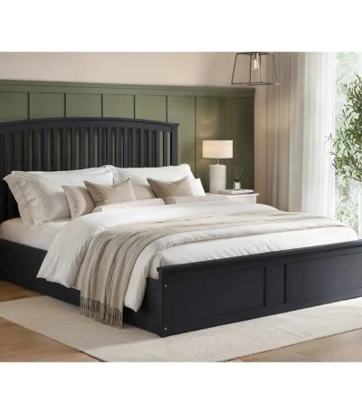 Wharfedale Wooden Ottoman Double Grey