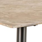 Wicklow Ceramic Dining Table Brown/Black 140x80cm includes 4 Brooke Dining Chairs in Taupe