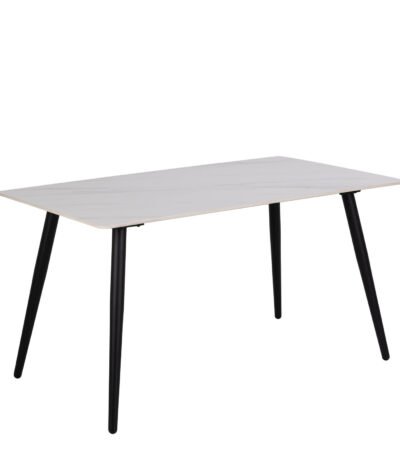 Wicklow Ceramic Dining Table in White 140x80cm