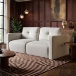 Wilfie 3 Seater Beige Chenille Sofa - Image 2