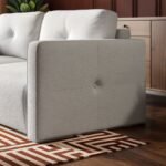 Wilfie 3 Seater Beige Chenille Sofa - Image 3