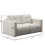Wilfie 3 Seater Beige Chenille Sofa - Image 6