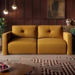 Wilfie 3 Seater Mustard Chenille Sofa