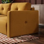 Wilfie 3 Seater Mustard Chenille Sofa