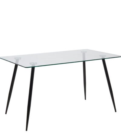Wilma Dining Table with Glass Top 140x80cm