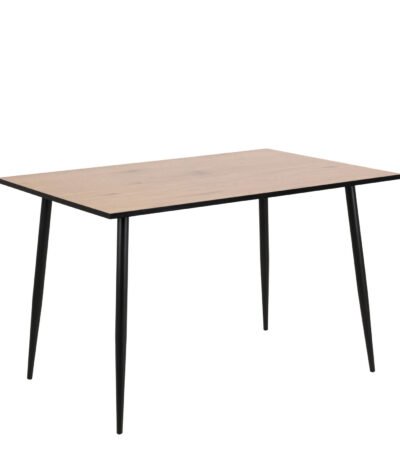Wilma Dining Table with Oak Top & Black Legs 120x80cm