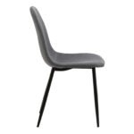Wilma Dining Table with Oak Top & Black Legs 120x80cm includes 4 Celia Dining Chairs in Light Grey
