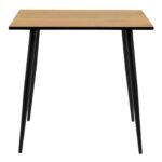 Wilma Small Dining Table in Oak & Black Legs 80x80cm
