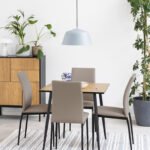 Wilma Small Dining Table in Oak & Black Legs 80x80cm