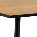 Wilma Small Dining Table in Oak & Black Legs 80x80cm