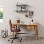Winslow Swivel Desk Chair With Adjustable Height Function in Vintage Brandy