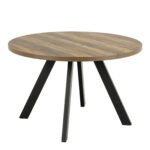 Zalida Extending Round Dining Table in Oak 120-210cm