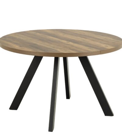 Zalida Extending Round Dining Table in Oak 120-210cm