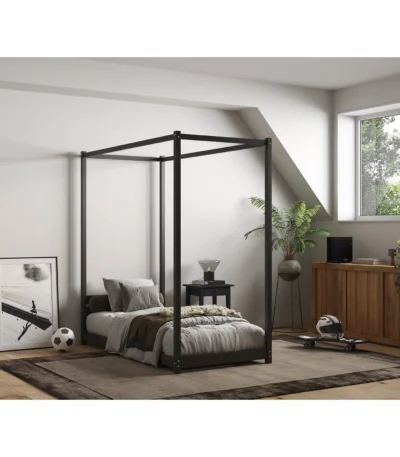 Zara Four Poster Canopy Bed Frame Black