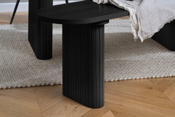 Axel Oval Fluted Dining Table With 2 Benches - Image 5