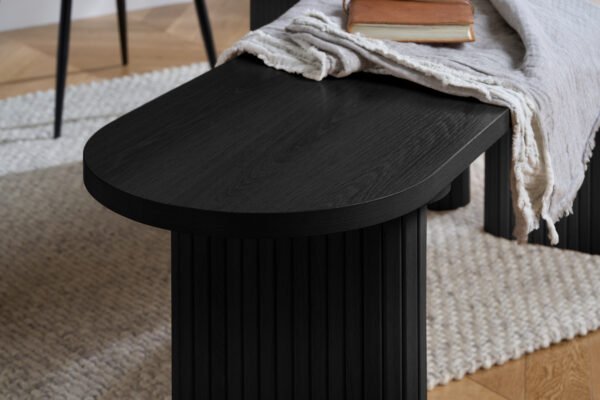 Axel Oval Fluted Dining Table With 2 Benches - Image 7