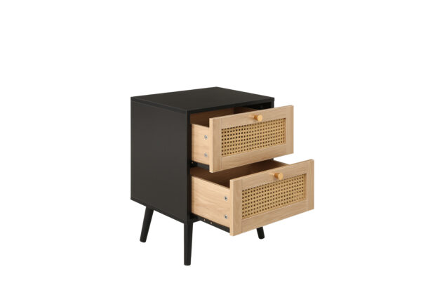 Croxley 2 Drawer Rattan Bedside - Image 2