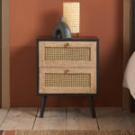 Croxley 2 Drawer Rattan Bedside