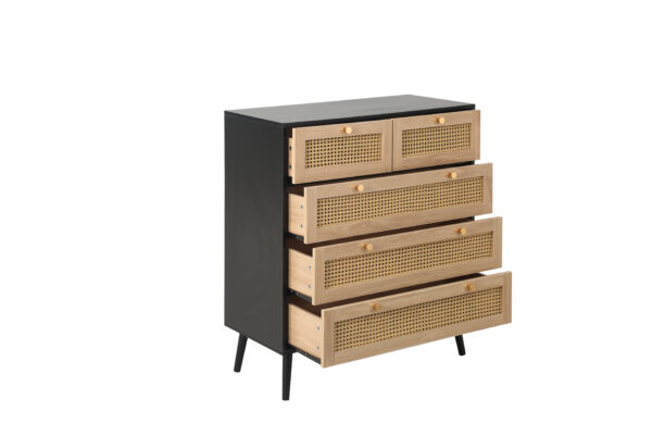 Croxley 5 Drawer Rattan Chest - Image 2