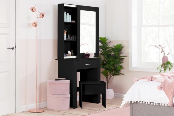 Evelyn 1 Drawer Sliding Mirror Dressing Table - Image 4