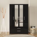 Lynx 4 Door 2 Drawer Wardrobe With Mirror