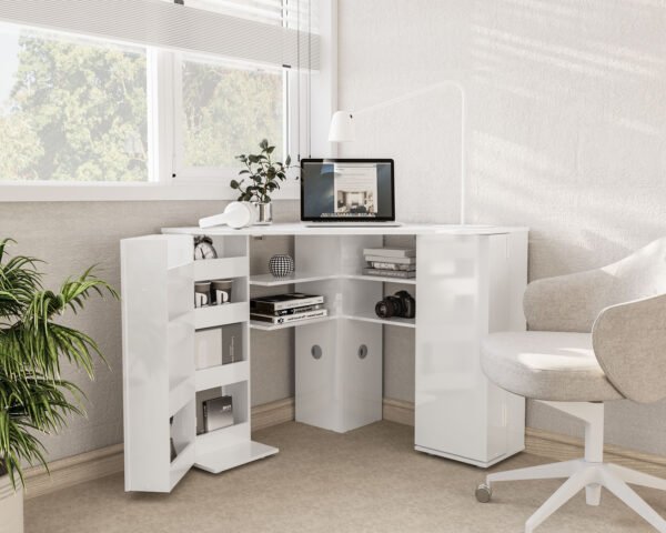 Olivia Corner Dressing Table With Storage - Image 6