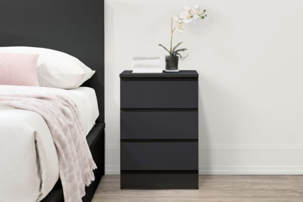 Oslo 3 Drawer Bedside - Image 3