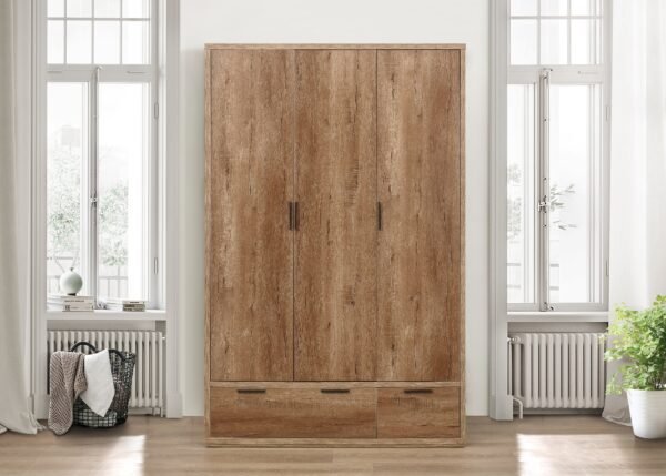 Stockwell 3 Door 2 Drawer Wardrobe - Image 5